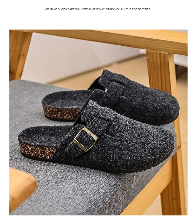 Plush Winter Clogs | Stylish Slip-On Cork Slippers for All