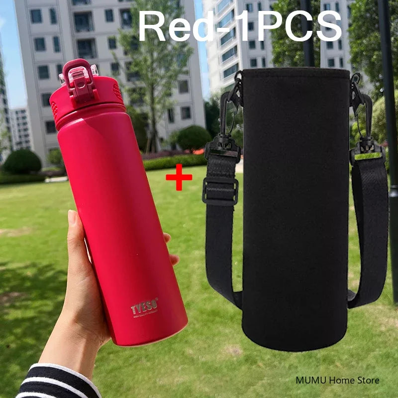Stainless Steel Insulated Water Bottle with Straw - 600/750ML
