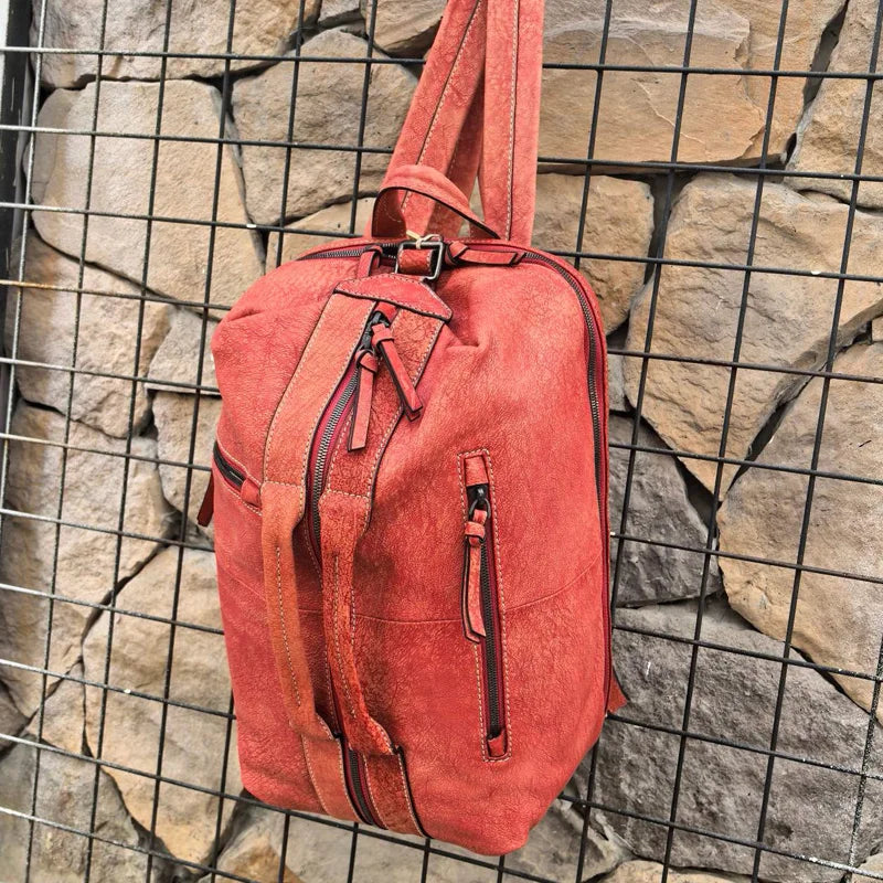 Retro Multi-Functional Vintage Backpack | Large Capacity Leather Bag