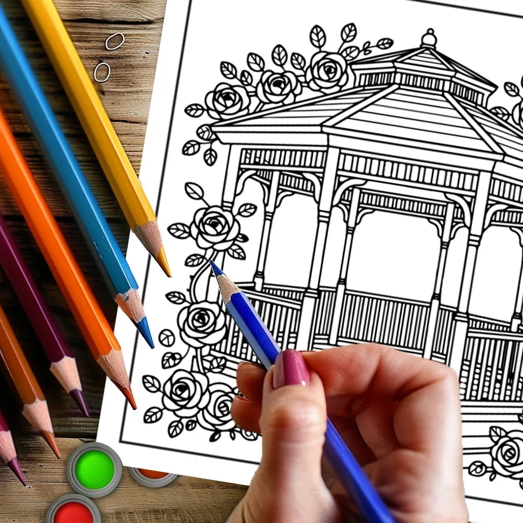 Garden Coloring Book for Adults | Stress Relief & Relaxation