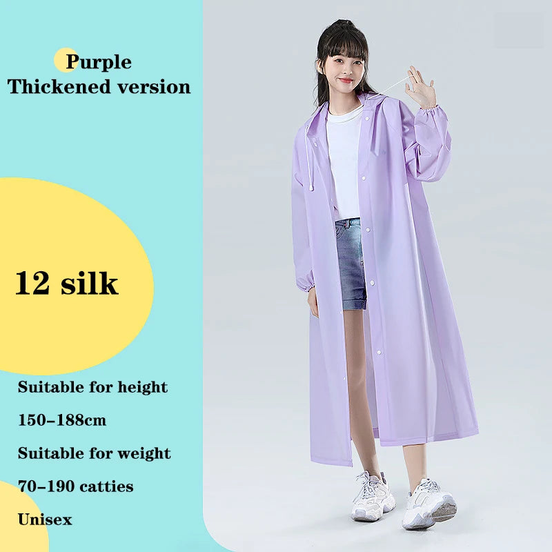 Transparent Waterproof Poncho Raincoat for All Outdoor Activities