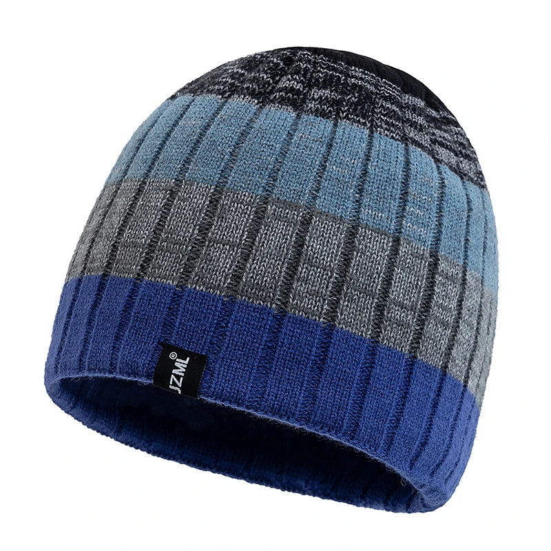 Unisex Colorful Stripes Winter Beanie | Warm Knit Ski Cap