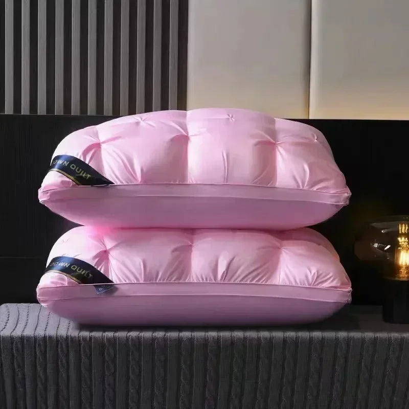 Luxury 100% Cotton Goose Down Pillow | Comfortable Bedding Gift