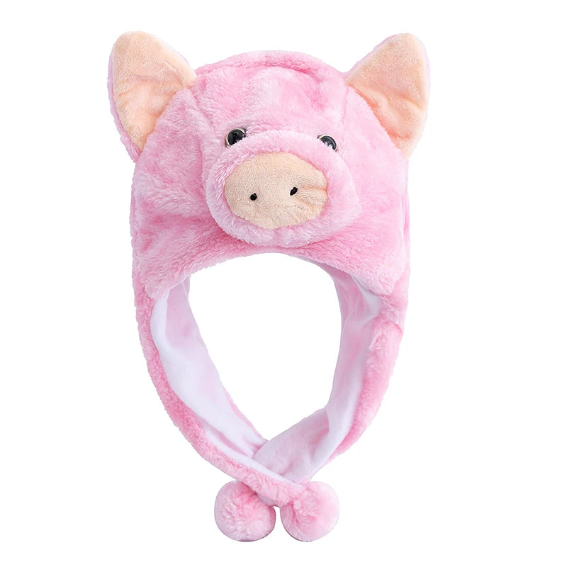 Unisex Funny 3D Bulls Head Plush Winter Beanie | Cozy Cartoon Hat