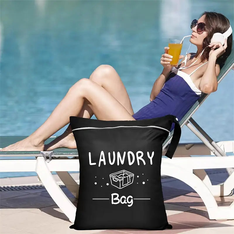 Waterproof Reusable Laundry Bags with Zip | Perfect for Travel & Fitness