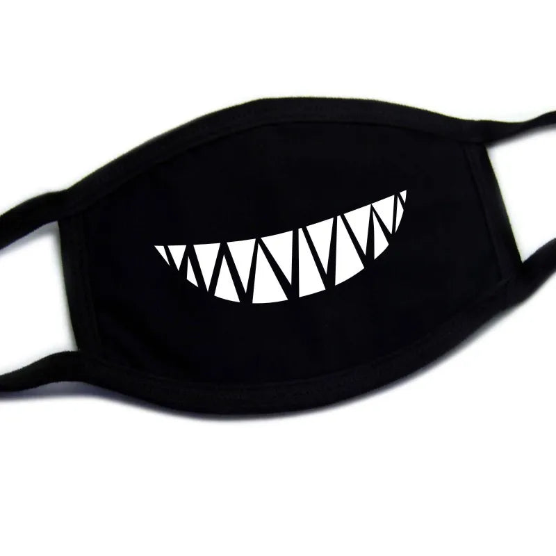 Funny Expression Anime Party Mouth Face Mask | Unisex Kawaii Mask