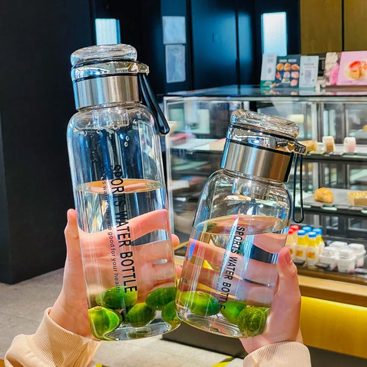 1L Large Capacity Glass Water Bottle | Portable Leakproof Drinkware