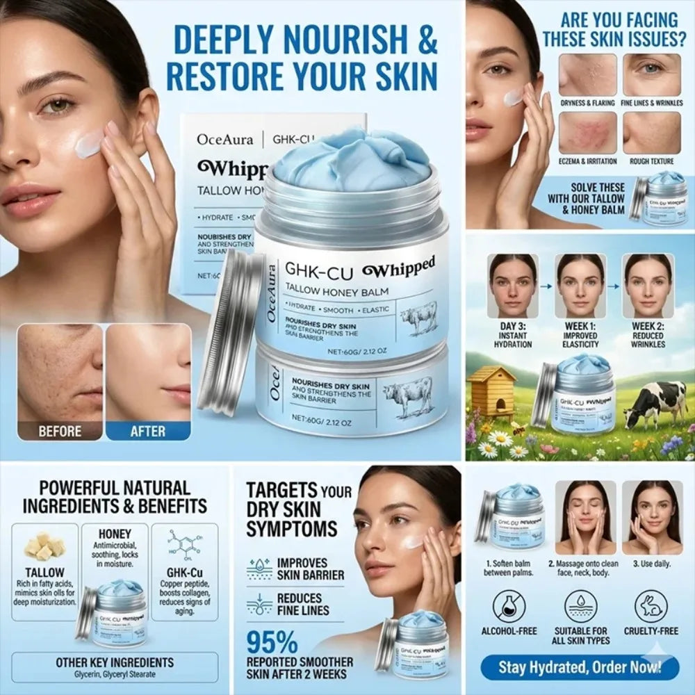 Hydrating Copper Peptides Blue Balm | Manuka Honey Moisturizer