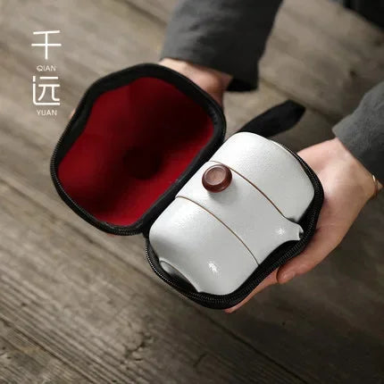 Japanese-Style Handmade Ceramic Teapot Set for Home & Travel