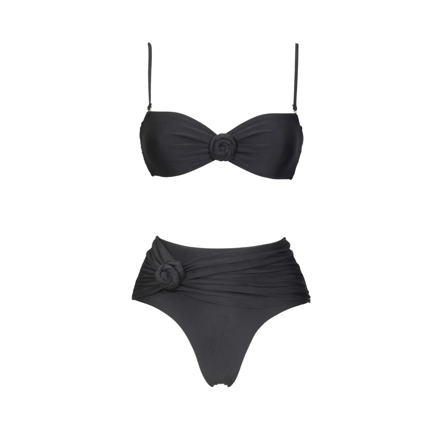 Flower Bikini Women Sexy Swimsuit | Push Up Solid Bathingsuit