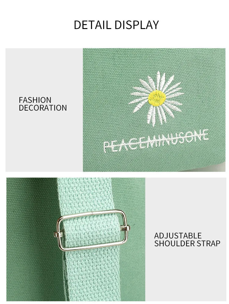 Chic Embroidered Canvas Chest Bags for Women | Versatile Crossbody Style