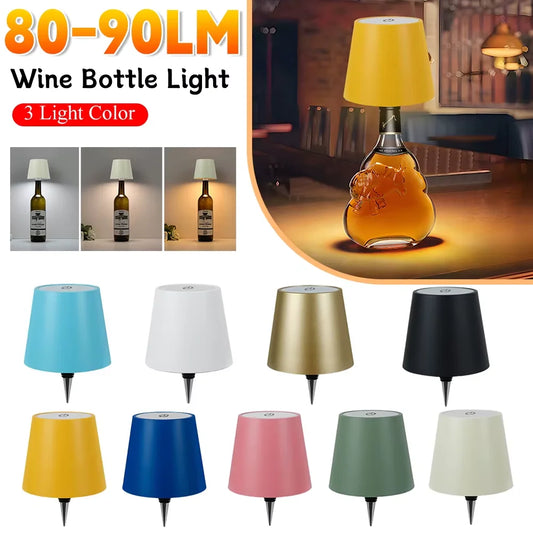 Wireless Wine Bottle Lamp | Touch Control Dimming LED Night Light