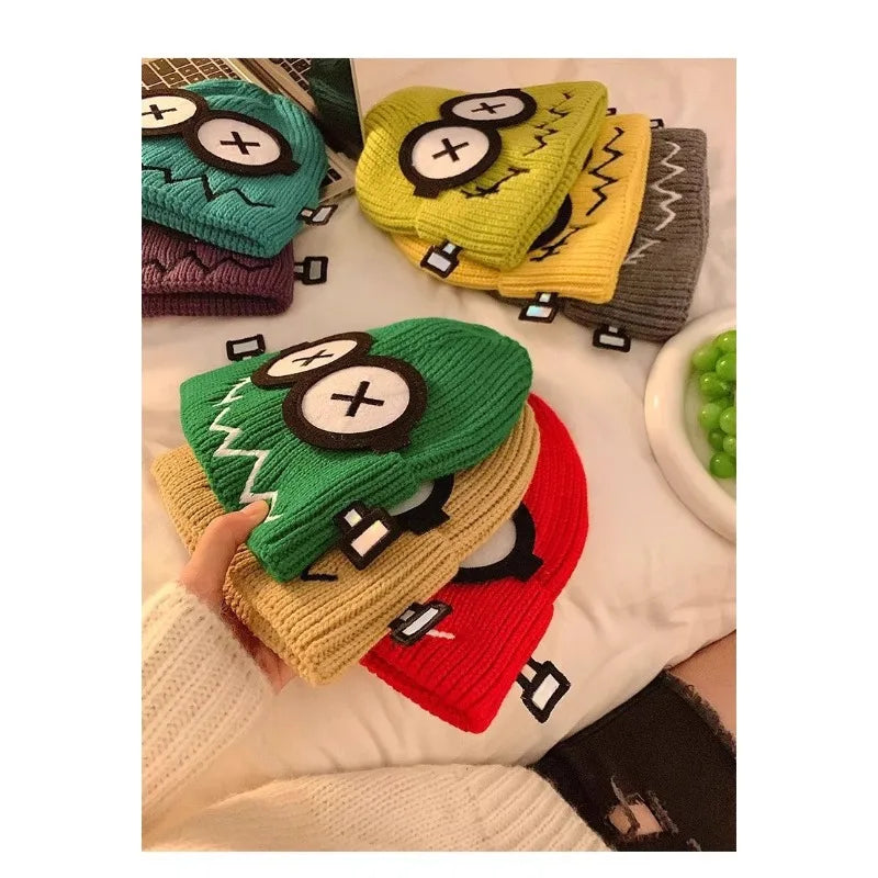 Funny Cute Cartoon Knitted Wool Hat for Women | Cozy Winter Beanie