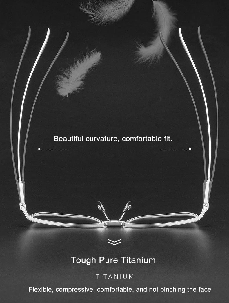 Ultra-light Luxury Business Glasses | Stylish Titanium Eyewear