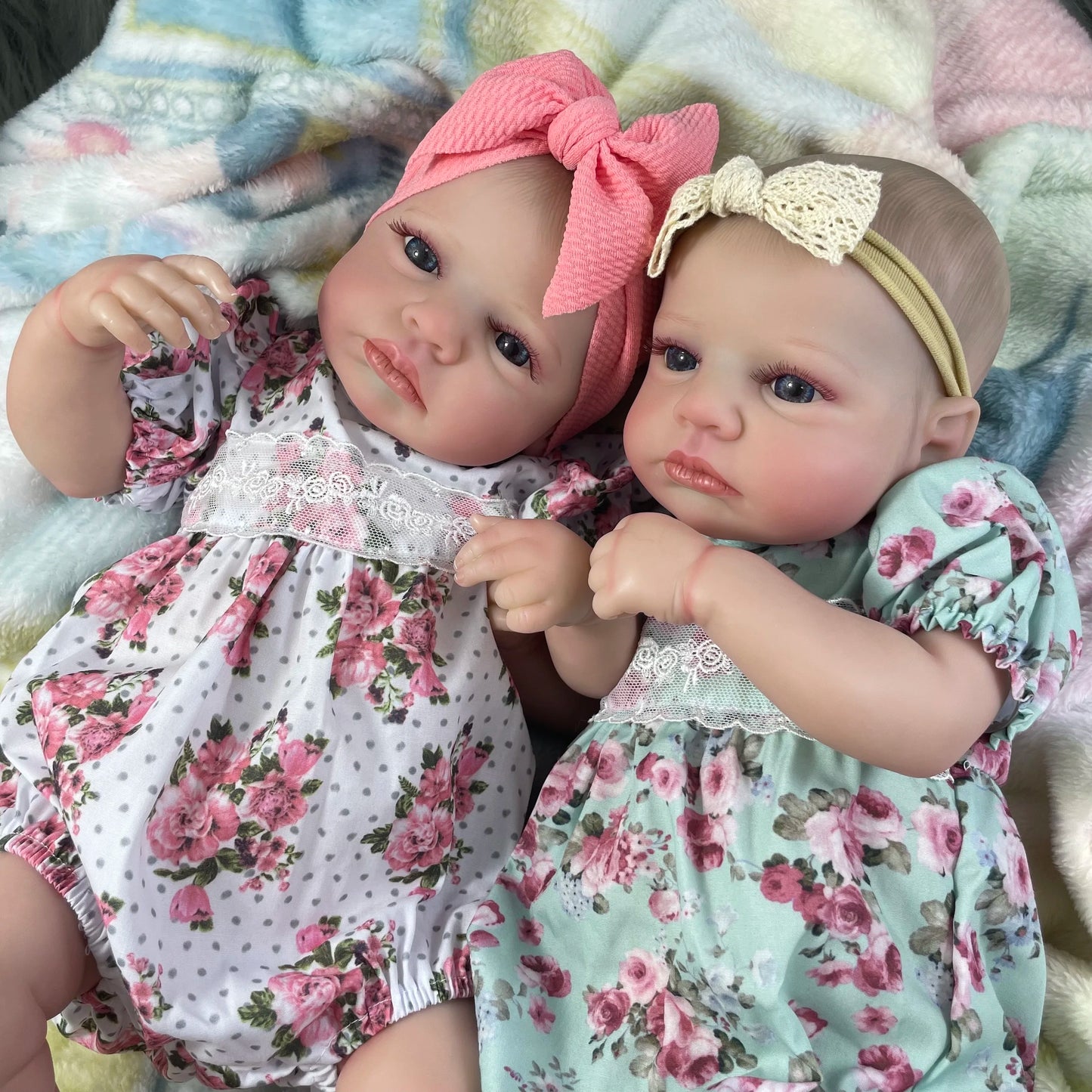 Realistic 50CM Reborn Baby Dolls | Lifelike 3D Skin Twins