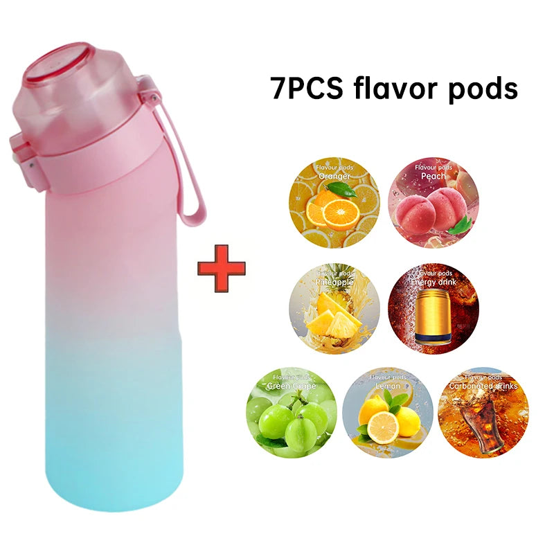 Portable Fruit-Scented Water Bottle with Flavor Pods for Sports