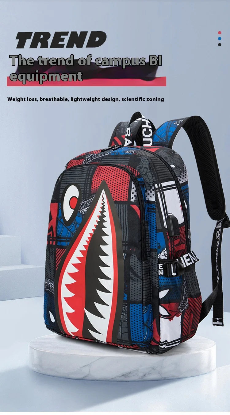 Stylish Shark Pack Backpack for Kids | Durable School Travel Bag