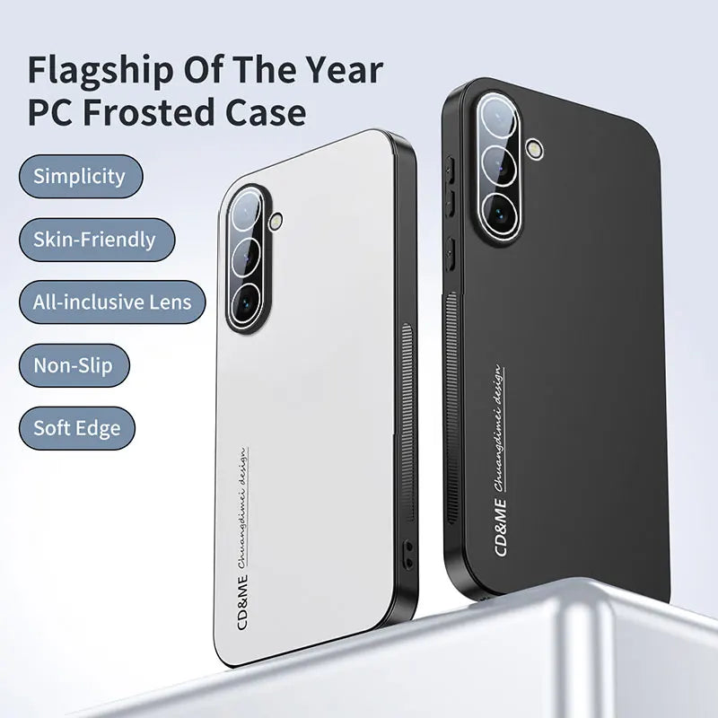 Luxury AG Matte Case For Samsung Galaxy A06 A16 A26 A36 A56 Magnetic PC Frosted 360 Degree Bracket Stand Protective Cover