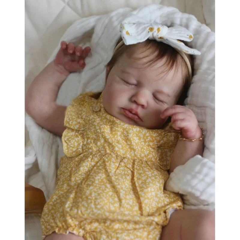 49cm Realistic Reborn Baby Doll with Rooted Hair & 3D Skin