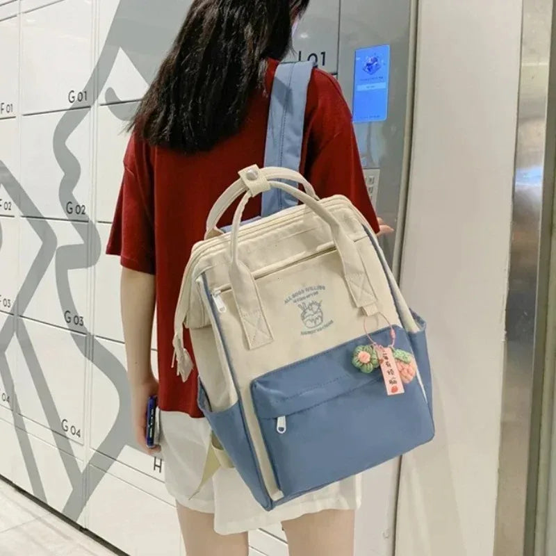 Waterproof Color Matching Backpack | Large Capacity Travel Bag