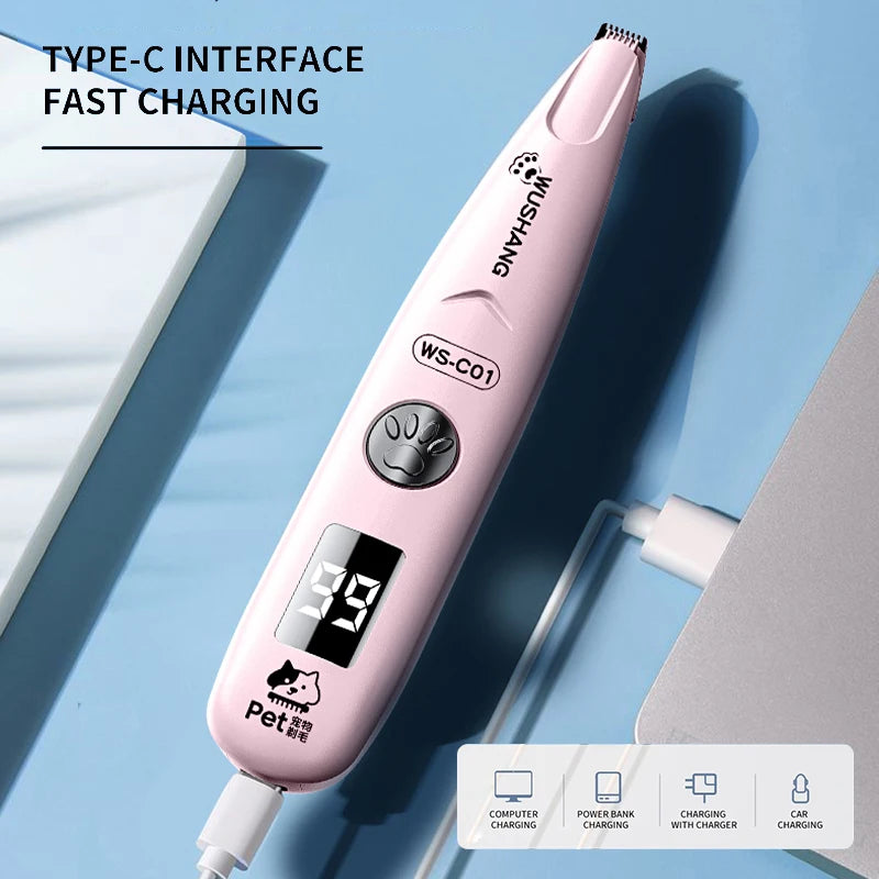 Electric Dog Groomer Trimmer | Low Noise LED Pet Hair Clipper