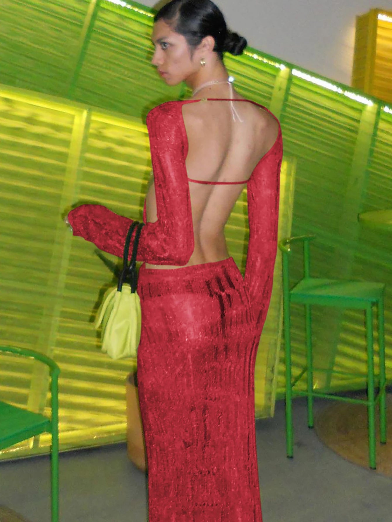 Elegant Hollow Out Backless Maxi Dress | Summer Women’s Fashion