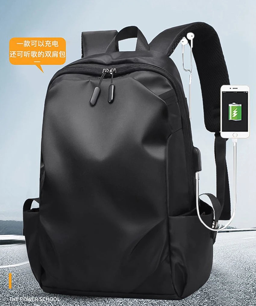 Cute Waterproof Men's Business Laptop Backpack with Cat Print