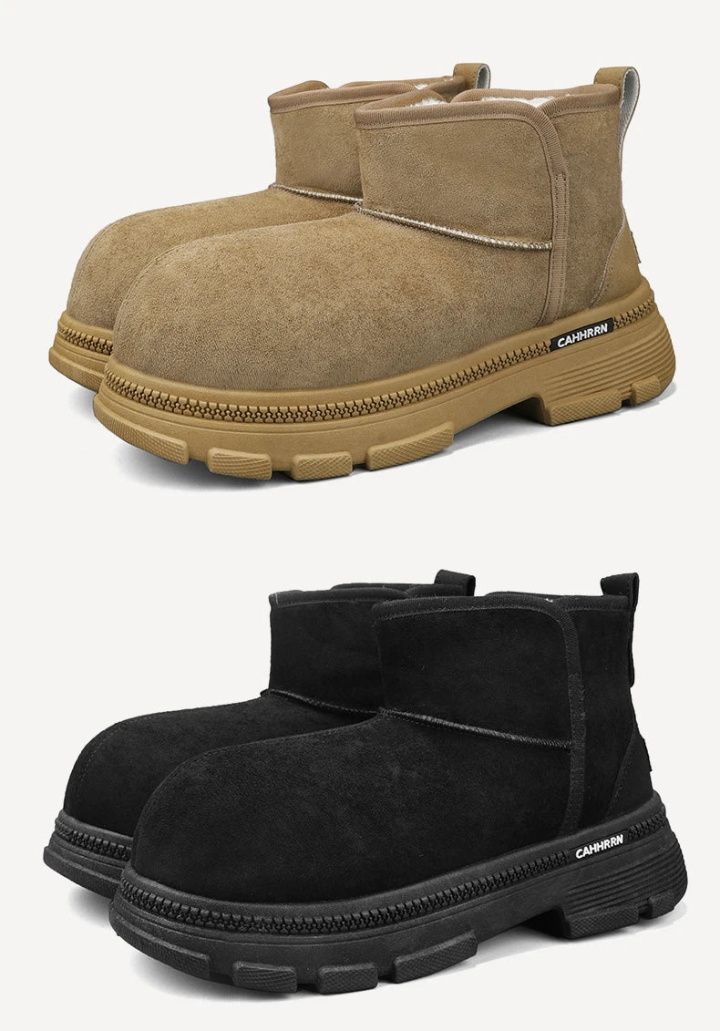 Men's Warm Plush Snow Boots | Cozy Mid-Calf Winter Footwear