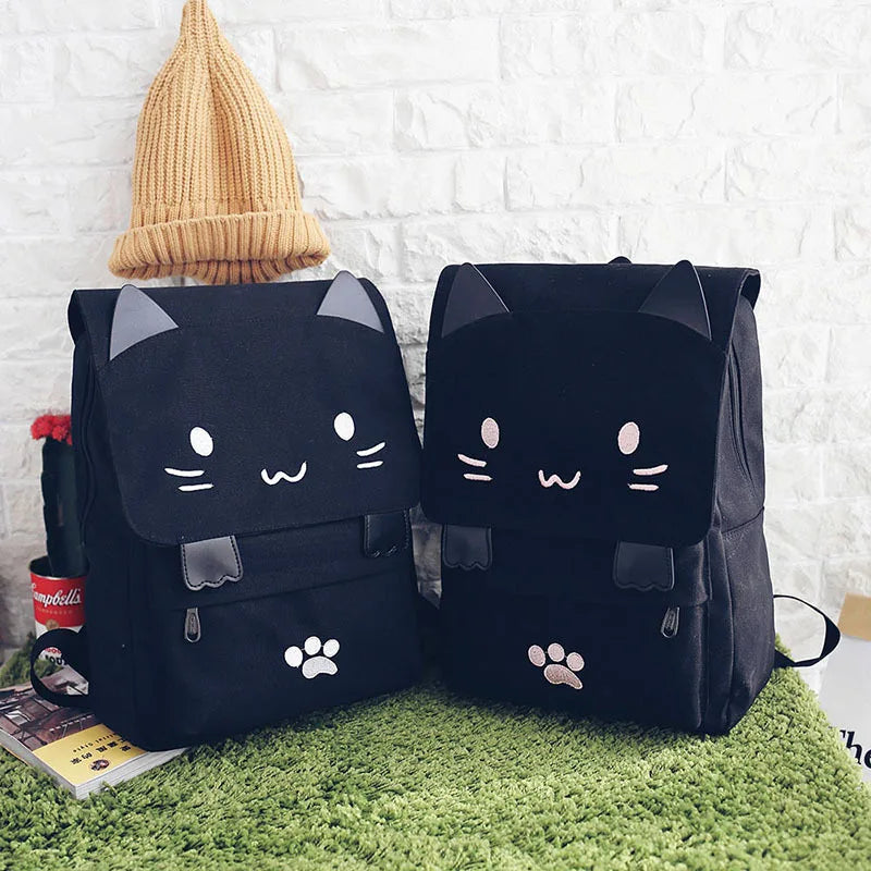 Cute 3D Cat Large Capacity Backpack | Stylish Cartoon Backpacks