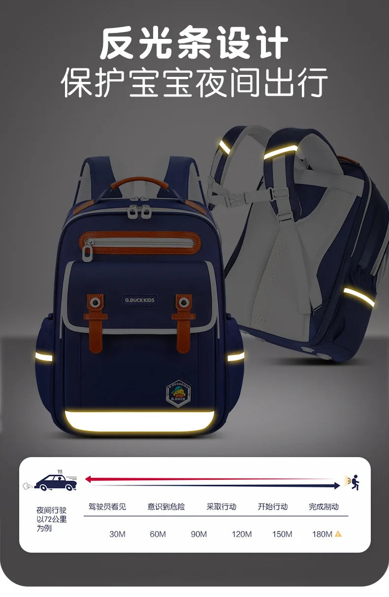 Ergonomic Kids Backpack for Grades 1-6 | Large Capacity School Bag