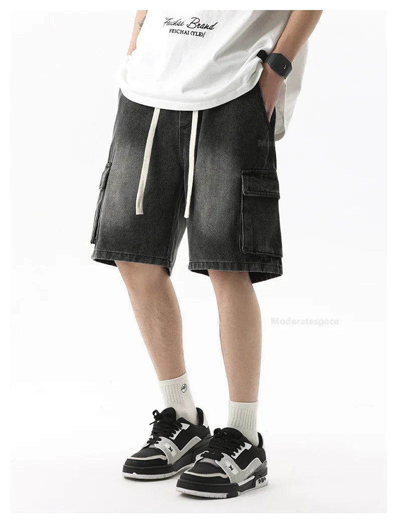 Men's Summer Retro Fashion Denim Shorts | Multi-pocket & Comfortable