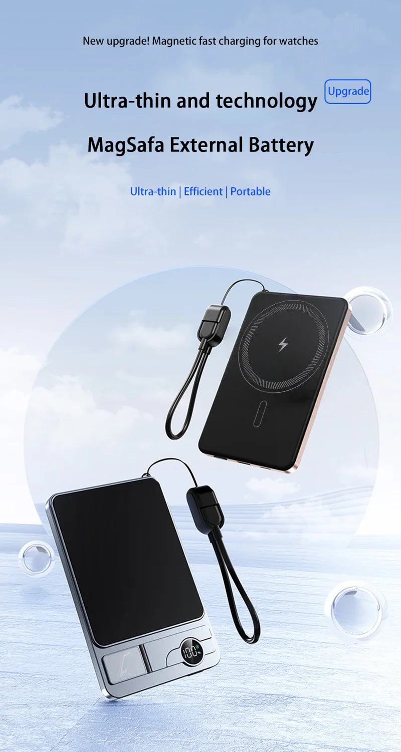 Ultra Slim Magnetic Wireless Power Bank | Fast Charging Portable Battery