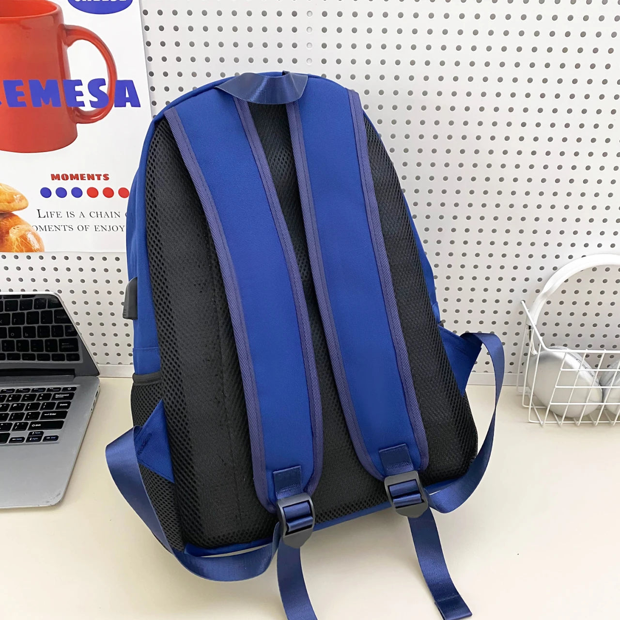 Luminous Shark Mouth Backpack | Large Capacity USB Laptop Bag