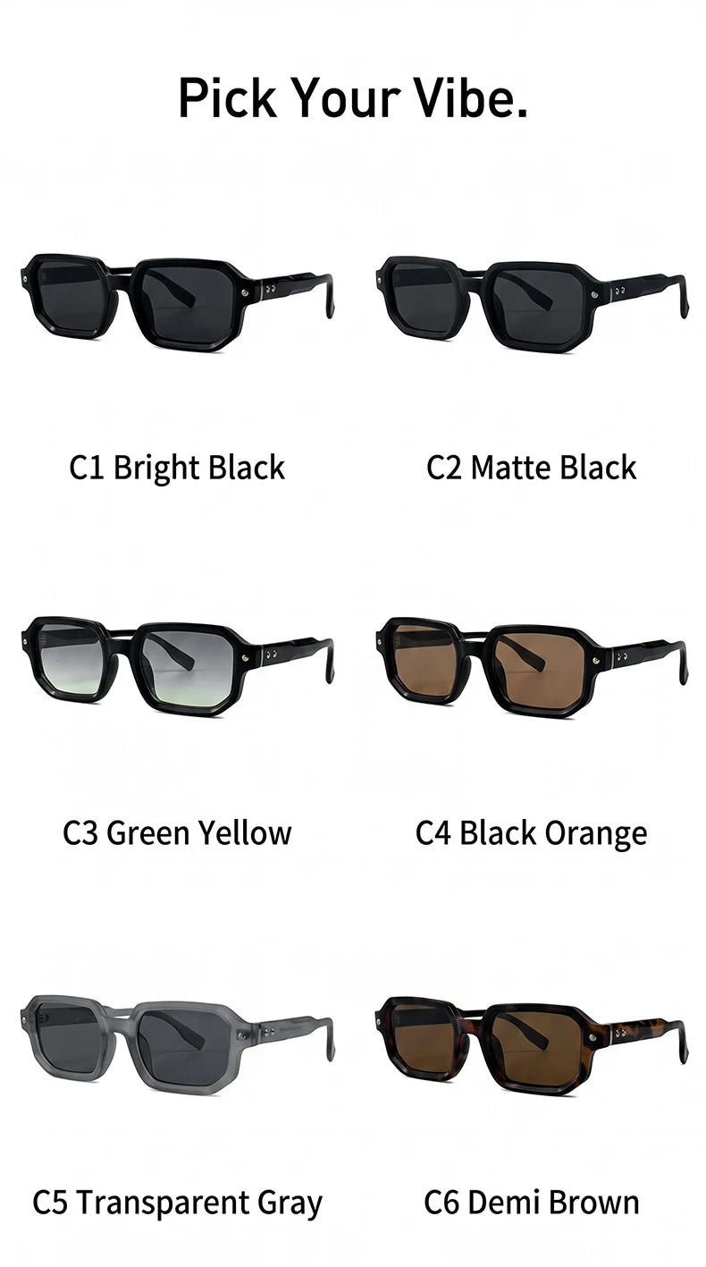 Vintage Photochromic Square Sunglasses for Men | Retro Steampunk Style