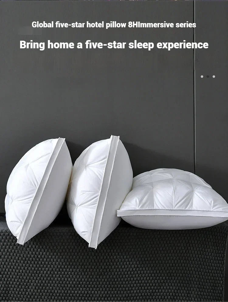 Luxury 100% Cotton Goose Down Pillow | Comfortable Bedding Gift