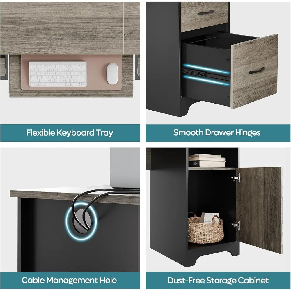 59” Executive Desk with Storage | Modern Computer Desk