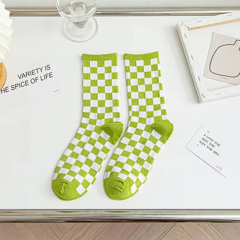 Unisex Checkboard Fashion Socks | Trendy Streetwear Essentials