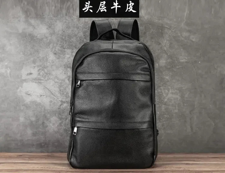 Men's Genuine Leather Business Backpack | Stylish & Functional