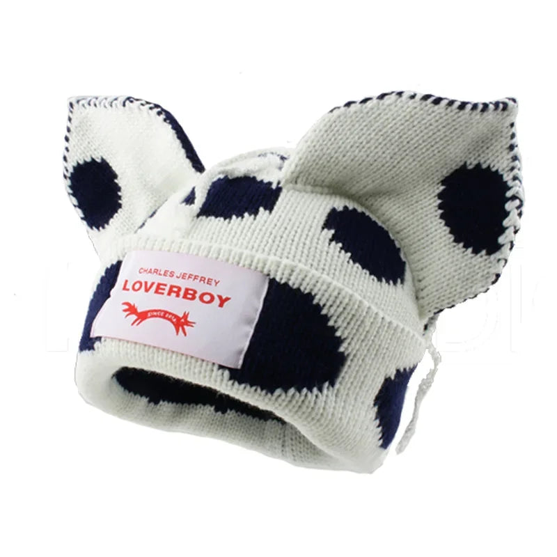 Unisex Long Fox Ears Knitted Beanie | Y2K Bunny Rabbit Hat