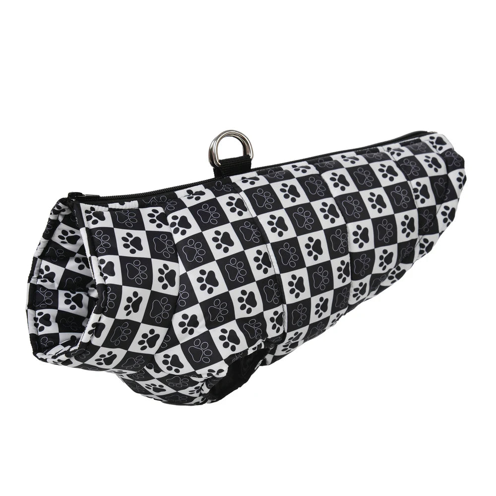 Chaleco abrigador impermeable para perros con estampado a cuadros | Elegante chaqueta de invierno para mascotas