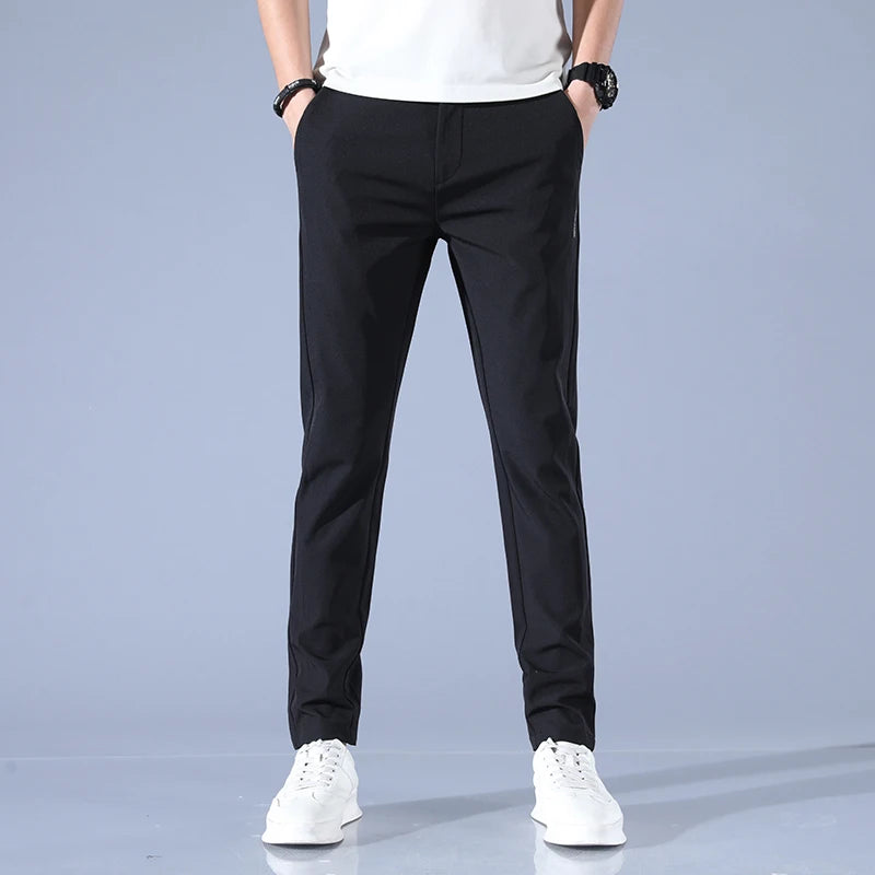 Men's Lightweight Ice Silk Golf Casual Trousers | Spring & Summer Style