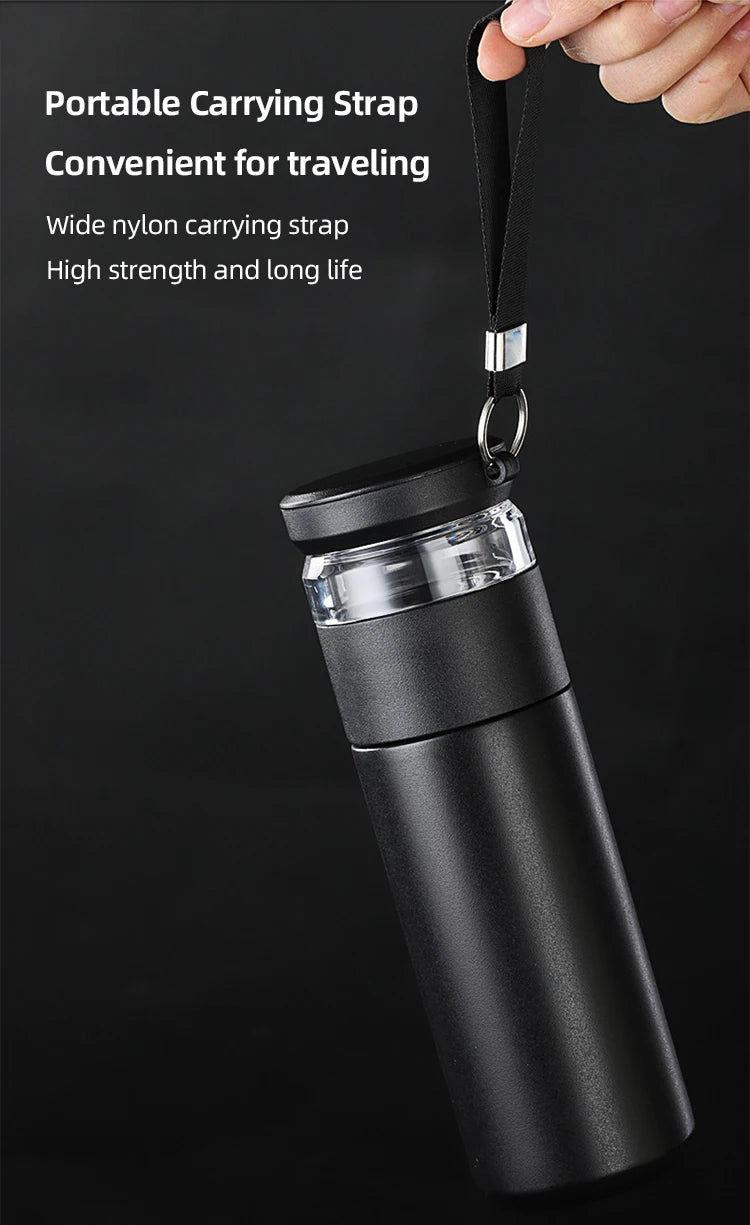 Stainless Steel Tea Infuser Vacuum Flask | Insulated Travel Mug