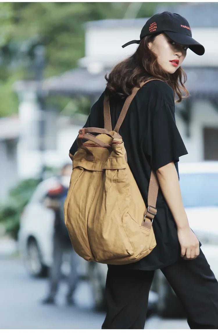 High Capacity Solid Color Backpack for Women & Teens | Travel & School Bag