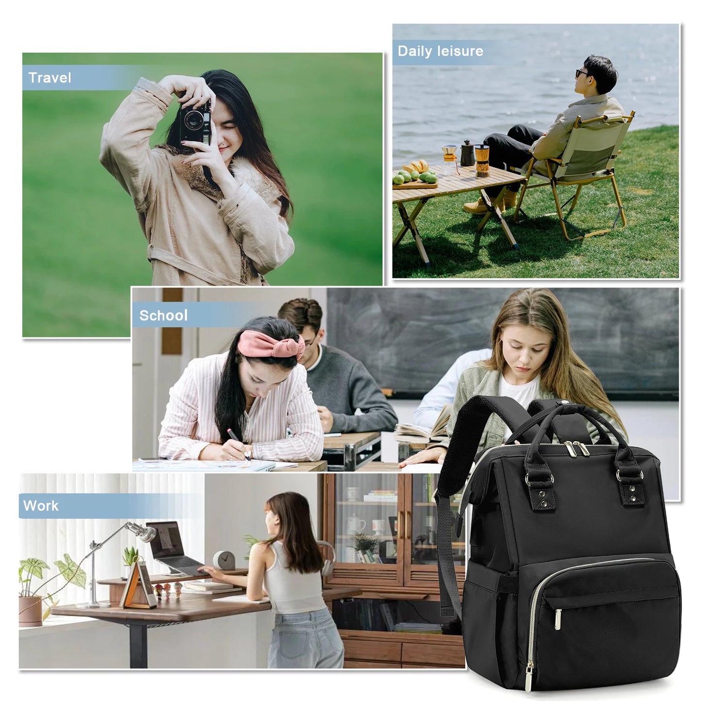 Stylish Water Resistant Laptop Backpack for Women | Perfect Travel Gear