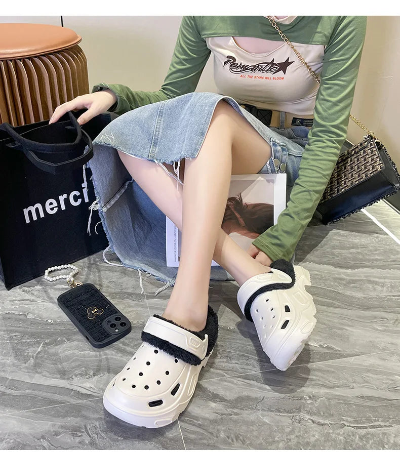 Women's Plush Corduroy Slippers | Cozy Warm Indoor Footwear