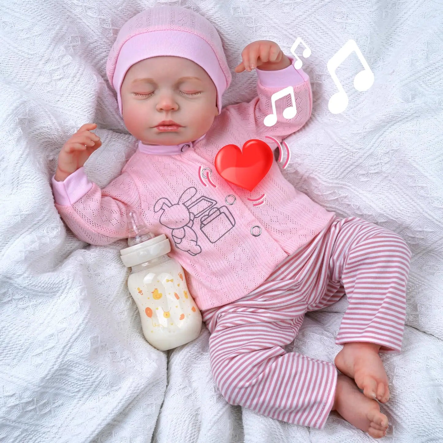 Realistic Reborn Baby Doll | Soft Vinyl Baby with Heartbeat