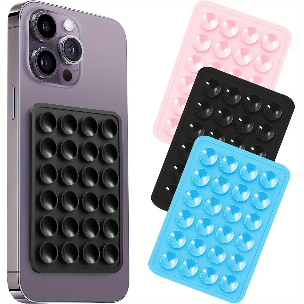 Silicone Suction Cup Holder Case for iPhone | Solid Color Covers