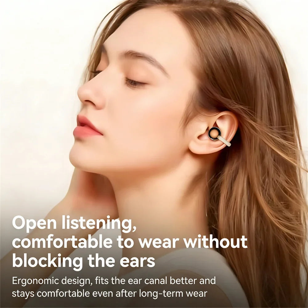 Wireless Earphones Open In-ear Type HIFI Bass 2in1 Bluetooth Headset High-definition Electric Quantity Digital Display Earplugs