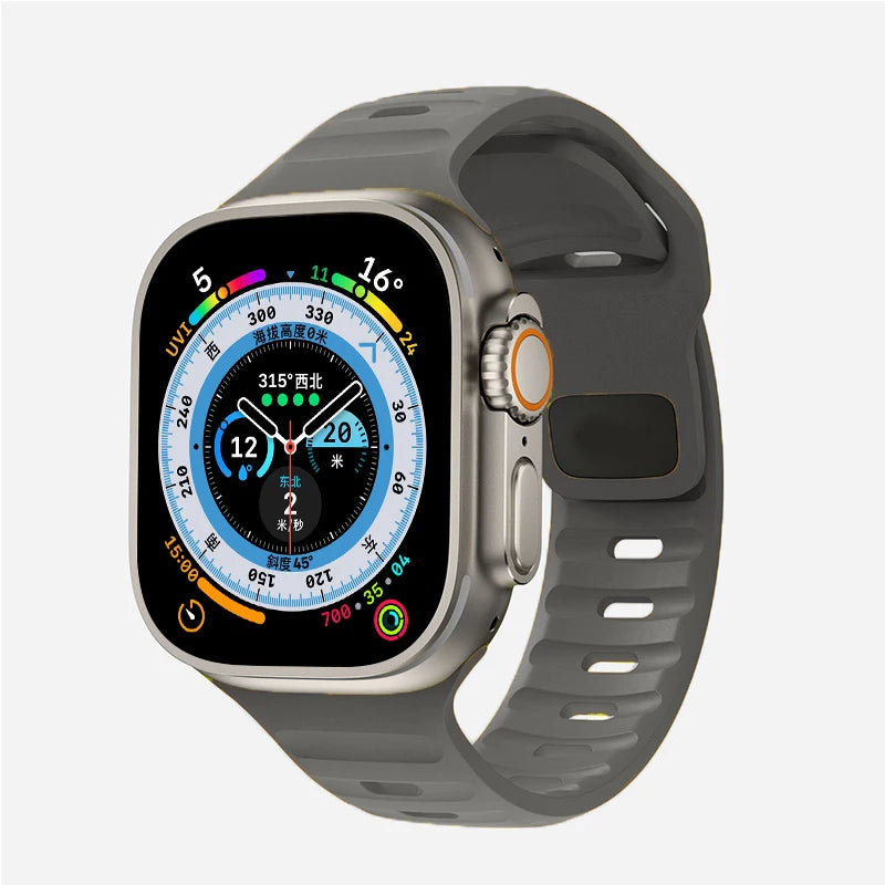 Flexible Silicone Sport Strap for Smartwatches | Comfort & Style