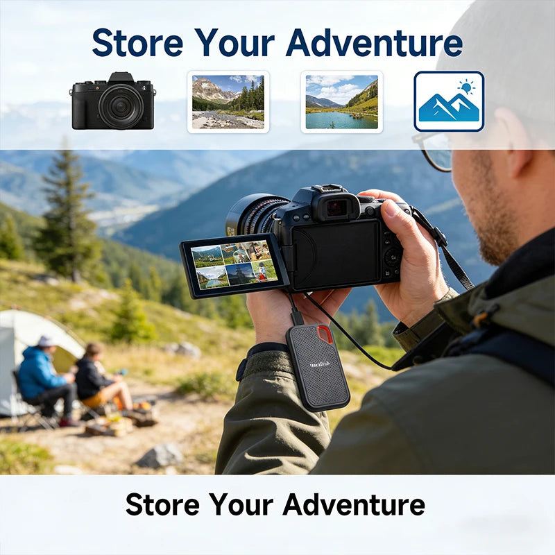 Slim Portable 4TB External SSD | High-Speed Data Storage Solution